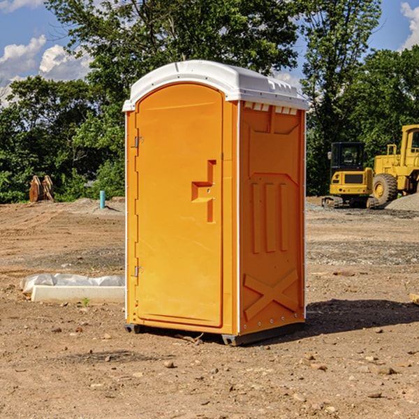 can i customize the exterior of the portable toilets with my event logo or branding in Alcova